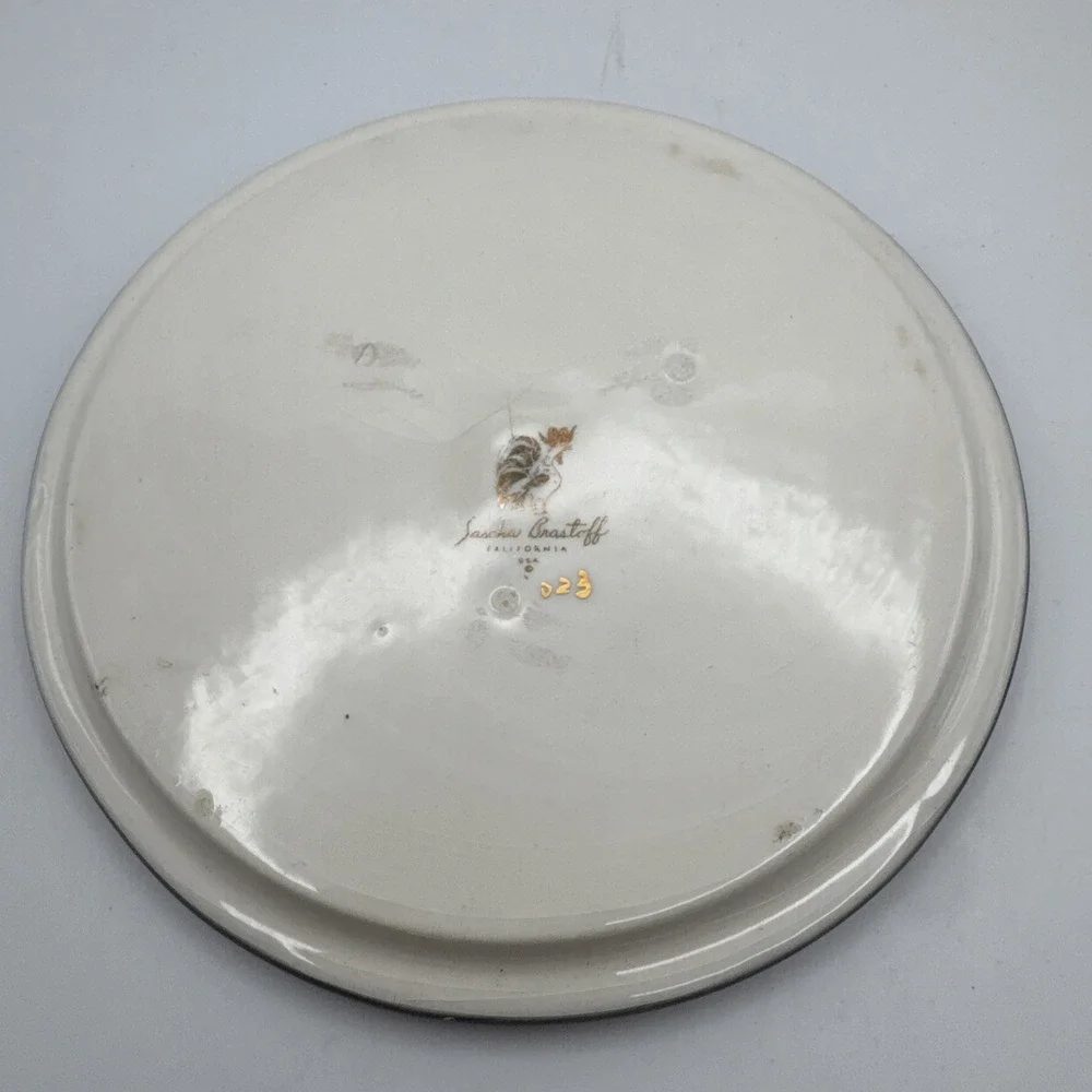 VTG Sascha Brastoff Lid Only For Trinket Box‎ or Display Jeweled Bird Round MCM